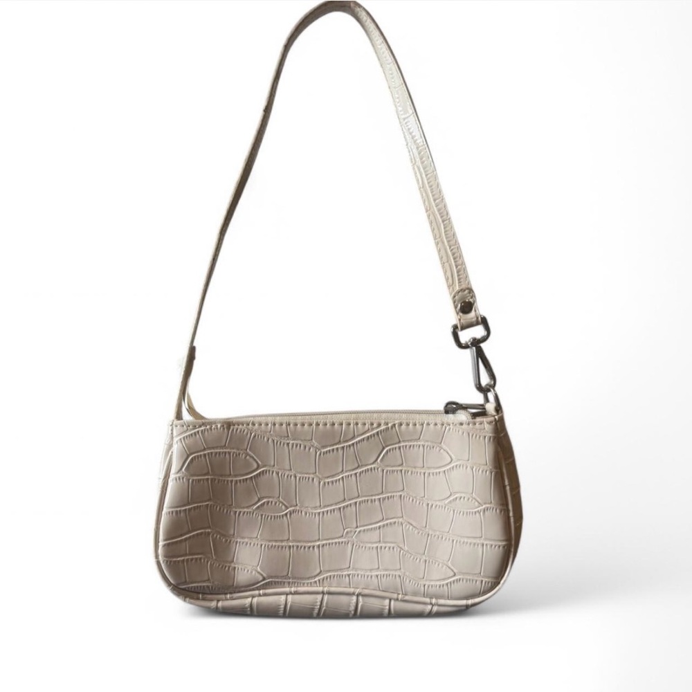 white and cream mini shoulder bag